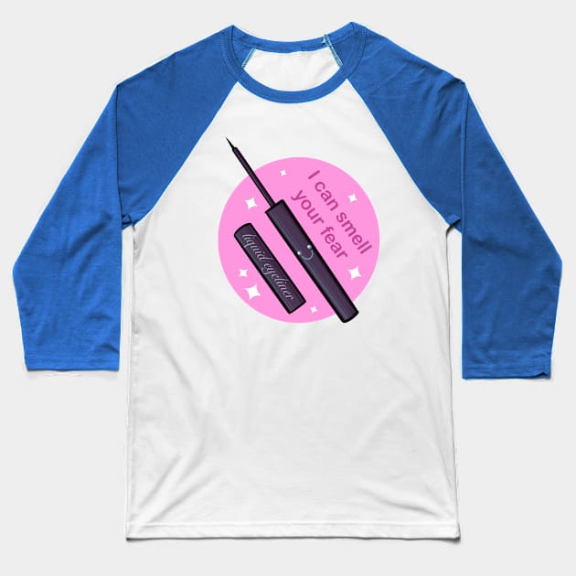 Eyeliner Baseball T-Shirt by LVBart